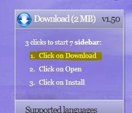 Capture d'écran - Télécharger Windows 7 Sidebar Gadget