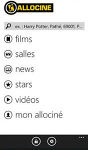 Allociné pour Windows Phone 7