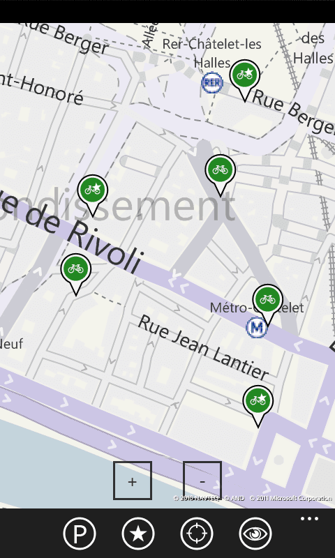 Vélo Paris - Carte des stations