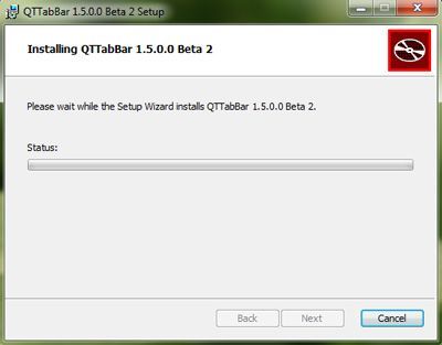 Capture d'écran - Installation de QTTabBar, étape n°5