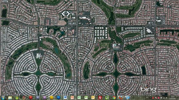 Capture d'écran - Bing Aerial Maps thème visuel pour Windows 7