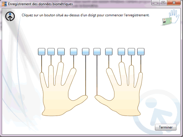 Capture d'écran - Enregistrement de vos empreintes digitales sous Windows 7