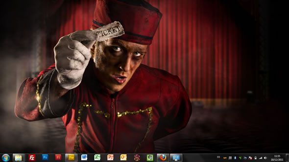 Capture d'écran - Un ticket pour la peur, thème visuel officiel Windows 7