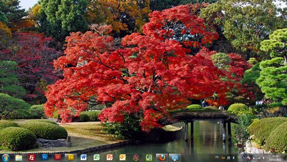 Capture d'écran - Couleurs automnales du Japon, thème officiel Windows 7