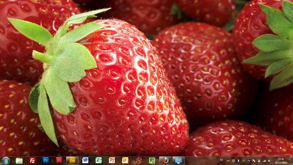 Capture d'écran - Fruits frais, thème visuel officiel Windows 7