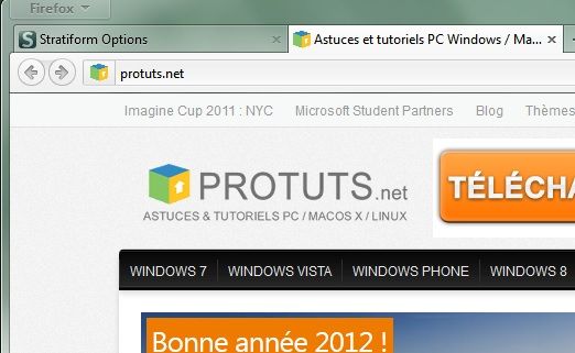 Capture d'écran - Firefox avec Stratiform