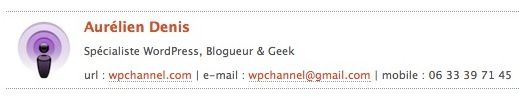 Capture d'écran - Signature HTML sous Apple Mail