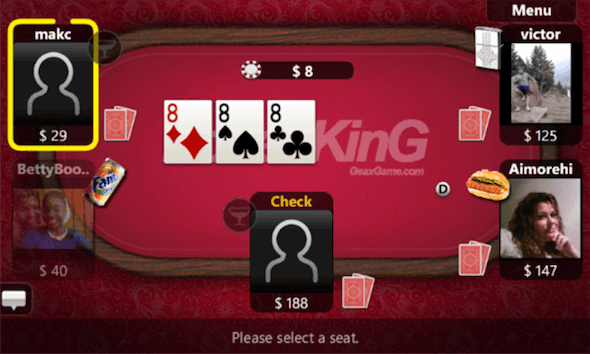 Capture d'écran - Poker KinG Online pour Windows Phone 7.5