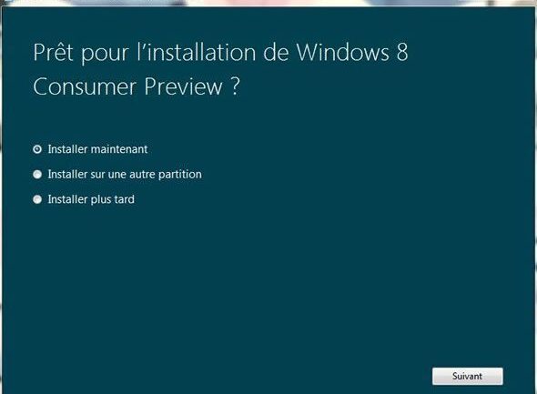 Capture d'écran - Installation de Windows 8, prêt pour l'installation ?