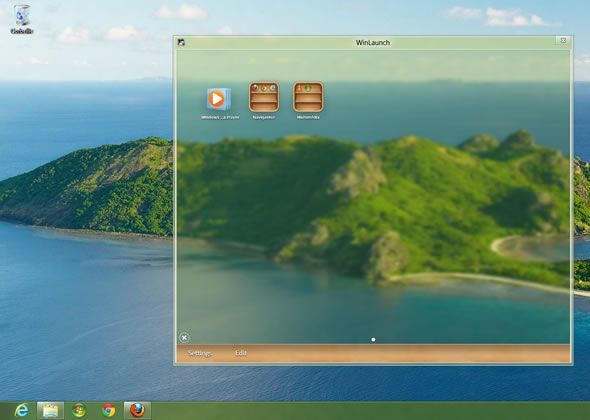 Capture d'écran - WinLaunch pour Windows 7, 8, Vista