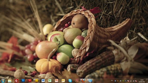 Capture d'écran - Délices automnales, thème visuel officiel Windows 7