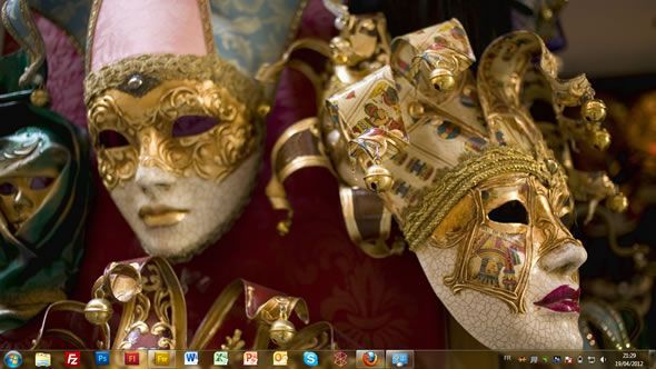 Capture d'écran - Mascarade, thème visuel officiel Windows 7