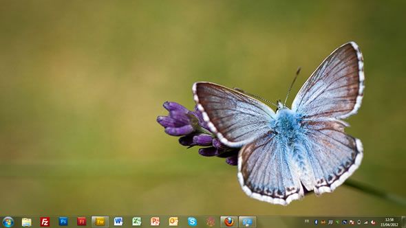 Capture d'écran - Papillons, thème visuel officiel Windows 7