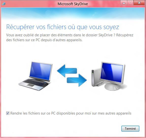 Capture d'écran - Etape 4 de l'installation de SkyDrive sous Windows