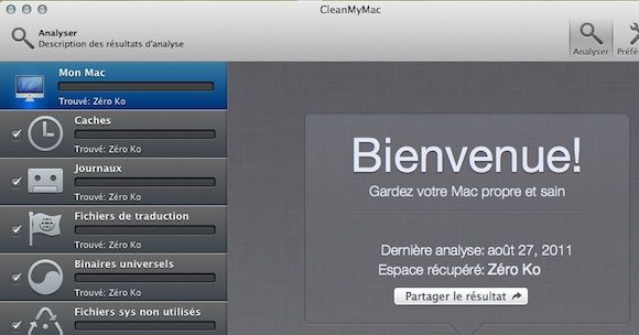 Capture d'écran - CleanMyMac