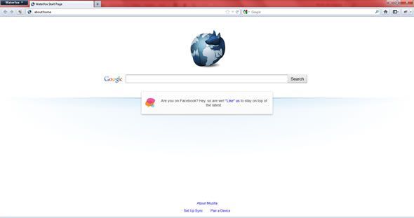 Capture d'écran - Waterfox, la version "non officielle" de Firefox 64 bits pour Windows 7, Vista