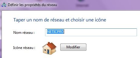 Capture d'écran - Renommer le réseau sous Windows 7