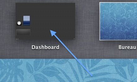 Capture d'écran - Présence du dashboard sous Mountain Lion