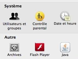 Capture d'écran - Préférences Système, utilisateurs et groupes