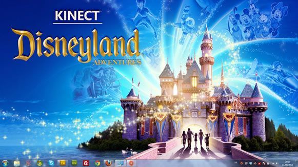 Capture d'écran - Kinect Adventures Disneyland, thème visuel officiel Windows 7