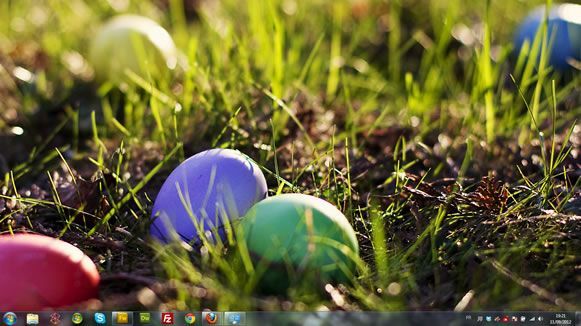Capture d'écran - Oeufs décorés, thème visuel officiel Windows 7