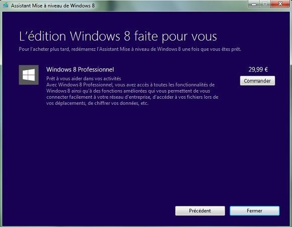 Capture d'écran - Commander Windows 8 via Internet