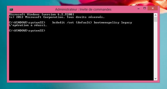 Capture d'écran - Invité de commandes, Windows 8