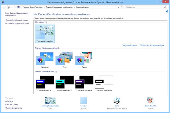 Capture d'écran - Personnalisation, Windows 8