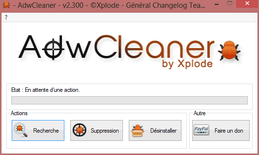 Capture d'écran - AdwCleaner