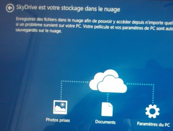 Capture d'écran - Connexion à SkyDrive, Windows 8.1