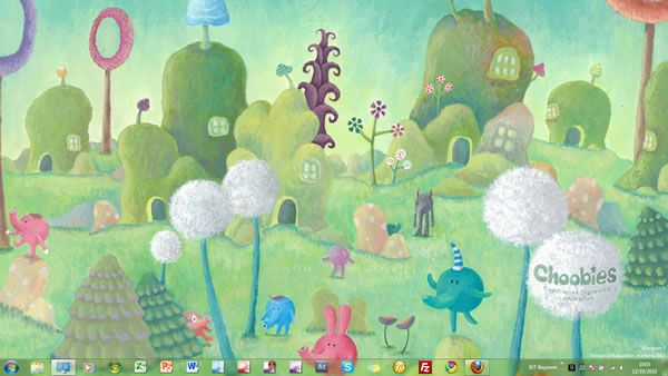Capture d'écran - Thème Choobies pour Windows 7