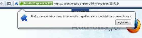 Capture d'écran - Autoriser Firefox 4 IU Fixer