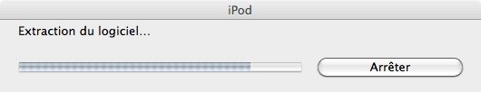 Capture d'écran - Processus de RAZ pour l'iPod touch