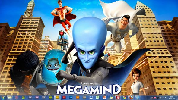 Capture d'écran - Megamind thème visuel pour Windows 7