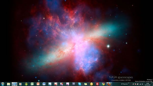 Capture d'écran - Thème Nasa Spacescapes pour Windows 7