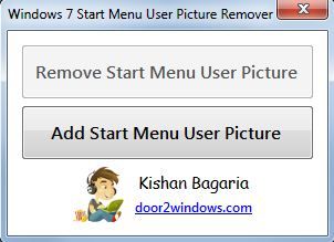 Capture d'écran - Windows 7 Start Menu User Picture Remover
