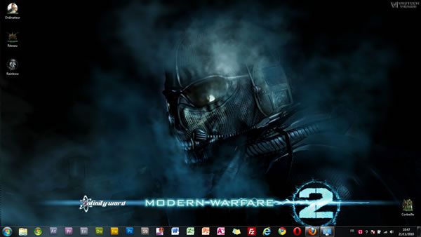 Capture d'écran - Thème visuel Call of Duty Modern Warfare 2 pour Windows 7