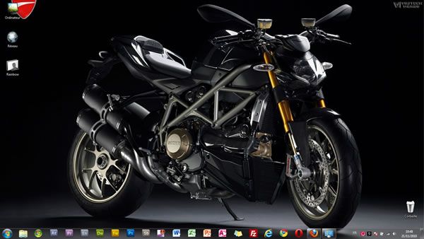 Capture d'écran - Thème visuel Ducati pour Windows 7