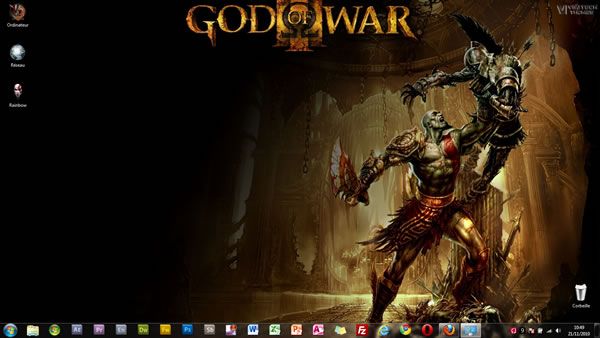 Capture d'écran - Thème visuel God of War III pour Windows 7