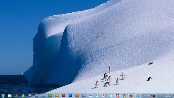 Capture d'écran - Antarctique thème visuel pour Windows 7