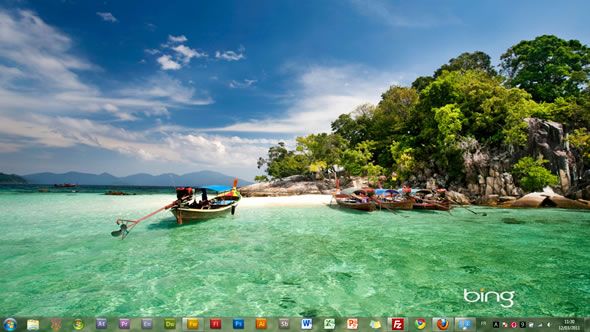 Capture d'écran - Le meilleur de Bing 5 thème visuel pour Windows 7