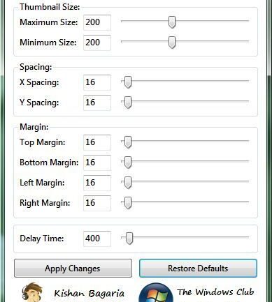 Capture d'écran - Windows 7 Taskbar Thumbnail Customizer